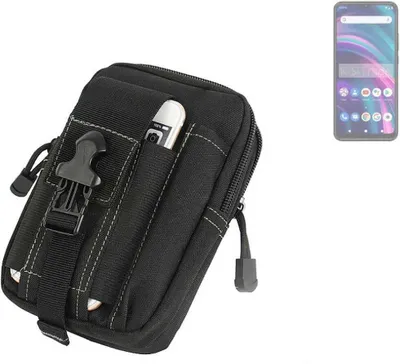 Produktbild von K-S-Trade Gürtel Tasche kompatibel mit BLU S91 Gürteltasche Holster Schutz Hülle Handy Hülle Smartphone outdoor Handy-Hülle schwarz Zusatzfächer