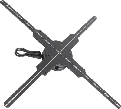Obrázek produktu pro 17,7" 3D hologramový ventilátor, holografický displej, 512 LED diod, 4 plachty, holografický reklamní videoprojektor, 3D hologramový videoprojektor s pouhým okem fr (EU zástrčka AC)