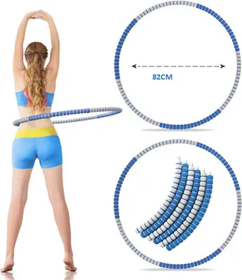 Produktbild von Hula Hoop Reifen für Erwachsene und Kinder, Upgrade Abnehmbare Fitness Hoop aus Edelstahl Gewichten Einstellbar von 1,1 bis 2.5 kg