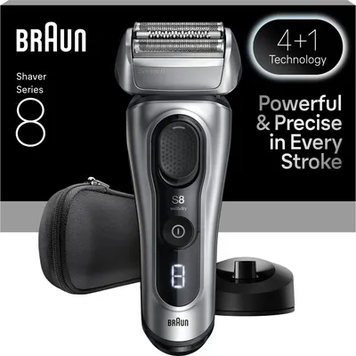 Produktbild von Braun Series 8 8617s, Folienschaber, Grau, Tasten, LED, Akku, Lithium-Ion (Li-Ion)