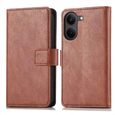 Imagen del producto de Funda Tipo Libro de Lujo para Xiaomi Poco X8 Pro - Marrón, Imagen generada por IA