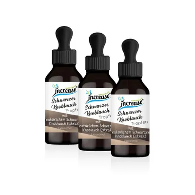 Immagine prodotto di Promozione "Prendi 3, paghi 2": gocce liposomiali di aglio nero ad alto dosaggio - 2000 mg di aglio nero al giorno