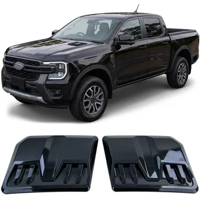 Produktbild von Motorhaube Hutzen Set Spoiler schwarz glänzend für Ford Ranger T9 ab 2022