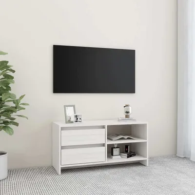Produktbild von vidaXL TV-Schrank Weiß 80x31x39 cm Massivholz Kiefer