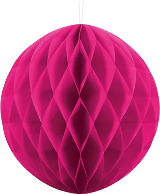 Obrázok produktu pre Tmavoružová papierová guľa 30 cm 1 ks.