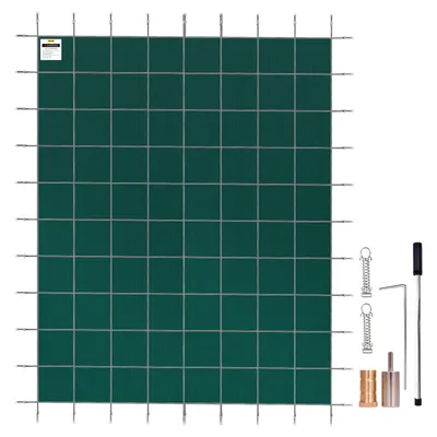 Image de Couverture de piscine VEVOR 6 x 12,8 m rectangulaire pour piscine de 5,2 x 12,1 m Bâche de piscine en polypropylène Bâche d'hiver verte Convient pour les piscines dans le jardin, à l'hôtel ou à la maison