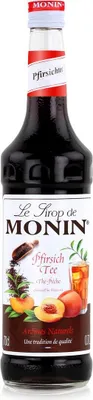Produktbild von Monin Sirup Pfirsich Tee 700ml - Cocktails Milchshakes Kaffeesirup (1er Pack)