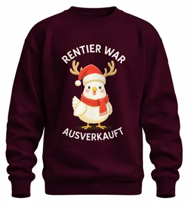 Zdjęcie produktu dla Reindeer was sold out funny chick Christmas gift bluza uni , bordowy, XXL