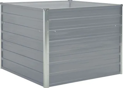 Produktbild von vidaXL Hochbeet 100 x 100 x 77 cm Verzinkter Stahl Grau