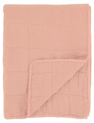 Zdjęcie produktu dla Elegancki, antyczny koc w stylu vintage, kolor koralowy