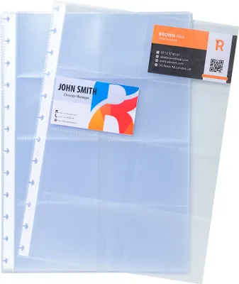 Produktbild von Exacompta 75251E 10 Ersatzhüllen Visitenkartenbuch DIN A4 transluzent