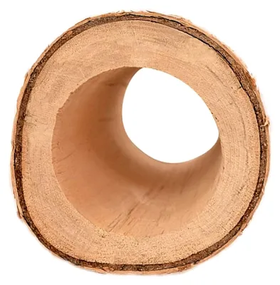 Produktbild von Hamstertunnel aus robustem Holz, 11 cm hoch, Kauspielzeug für kleine Hamster und Kleintiere, handgefertigter Verstecktunnel