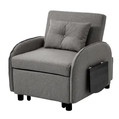 Produktbild von Multifunktionales ausziehbares Einzelschlafsofa - mit Bettfunktion, 123 (73) x 167 x 78 cm