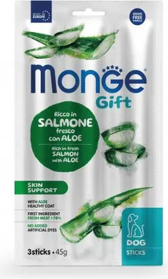 Productafbeelding van Monge Snack, Kauwspeeltjes, Hond, Volwassen dier, Zalm, 45 g, Zonder toegevoegde suiker