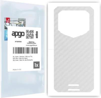 Produktbild von apgo Rückseite Schutzfolie für Oukitel WP15 -  Hinten Schutzfolie Carbon Transparent (durchsichtig), Rückseite Folie schützt vor Kratzern und Fingerabdrücken