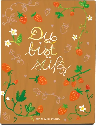 Produktbild von Mr. & Mrs. Panda Babydecke Erdbeeren Süß - Geschenk, Schmusedecke, Dekoration, Deko, Liebe Spruch, Jahrestag, Erdbeere, Schlummerdecke, Freundin, Fleecedecke, Plaid