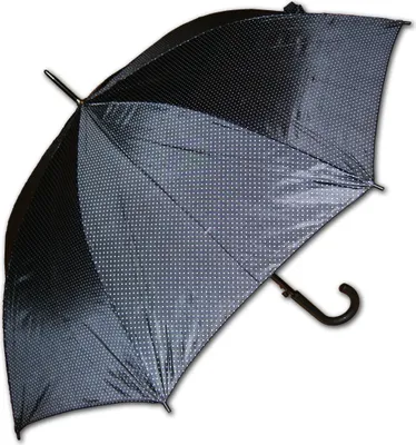 Obrázok produktu pre Automatický dáždnik, priemer 100 cm, čierna farba s bodkami, dĺžka zloženého dáždnika 84 cm, model 2103 (čierna/bodky)