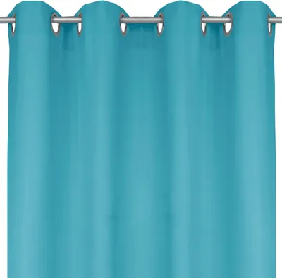 Produktbild von Blickdichte Gardine mit Ösen, Maße: 140x245 cm, Farbe: Türkis