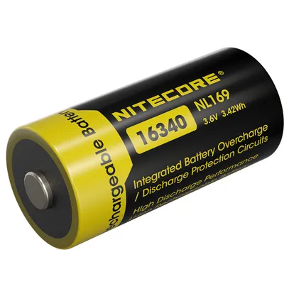Produktbild von Nitecore NL169 - 16340 Li-Ion Akku 950mAh mit 2A