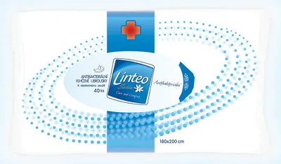 Obrázek produktu pro Ubrousky vlhčené Linteo, úklidové s antibakteriální přísadou, 40 ks