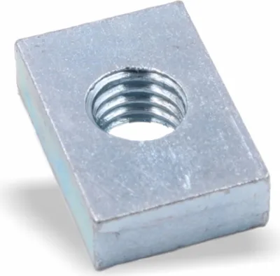 Produktbild von Nutenstein | Gewindeplatte 20x14x6 mm M8 Gewinde mittig | Stahl blau verzinkt