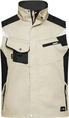 Produktbild von Professionelle Weste mit hochwertiger Ausstattung stone/black, Gr. XXL