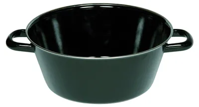 Schmale Pfanne 30 cm halbtief emailliert