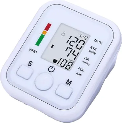 Obrázek produktu pro Digitální monitor krevního tlaku Automatický přístroj pro monitorování krevního tlaku a srdečního tepu s 8,7-12,6palcovou manžetou na paži Velký LCD displej Zvukový přenos
