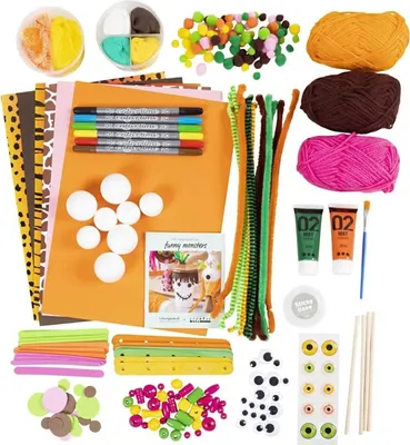Immagine prodotto di Kit di artigianato per il riciclo - mostri divertenti, per bambini dai 3 anni in su