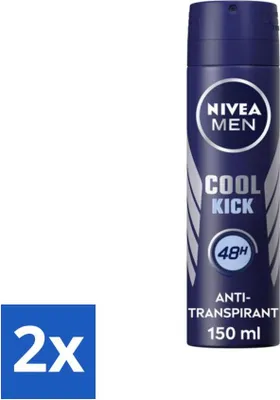 Obrázok produktu pre NIVEA Pánsky dezodorant v spreji Cool Kick 150 ml - hodnotné balenie - 2 kusy