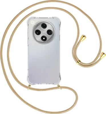 Produktbild von Handykette Backcover-Schutzhülle mit Band (Metall goldfarben) für Oppo Find X8 5G - caramel