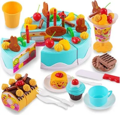 Obrázok produktu pre Aga Detská narodeninová torta - Modrý 75 dielov