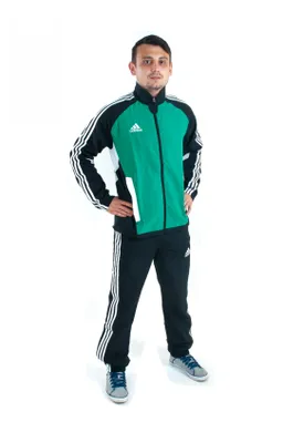 Produktbild von Adidas Herren Präsentationsanzug Tiro 11 Pre Suit, Farbe:grün/schwarz - O07752, Größe:EUR 10