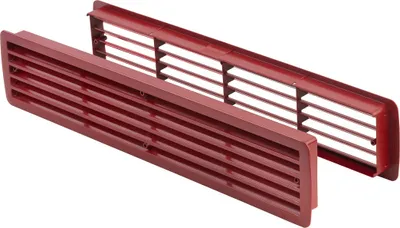 Produktbild von Lüftungsgitter Türlüftung Kunststoff Rubinrot paarweise 457mm x 92mm