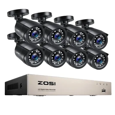 Obrázek produktu pro Dohledový kamerový systém, 8kanálový DVR, 5MP kamera, 2T, černý