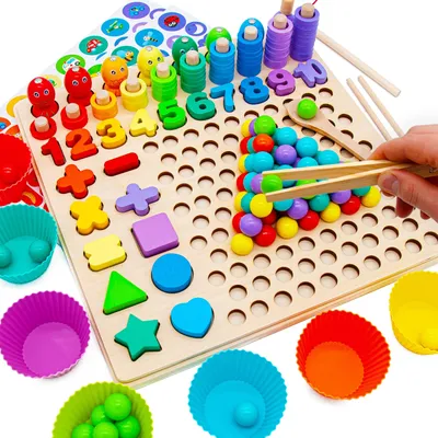 Immagine prodotto di Giocattolo educativo in legno 5-in-1 per imparare le forme