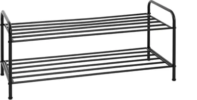 Produktbild von Schuhregal >25560< in schwarz, Metall - 83x37x35cm (BxHxT)