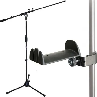 Immagine prodotto di K&M 16080 Supporto per cuffie con asta per microfono