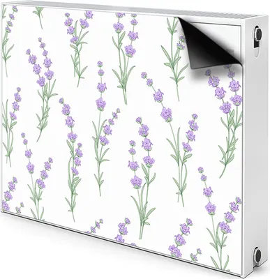 Produktbild von Magnet Radiator Magnet Mat Heizkörperverkleidung Heizkörper-Abdeckung Heizung 90x60 cm  - Blumen, Lavendel
