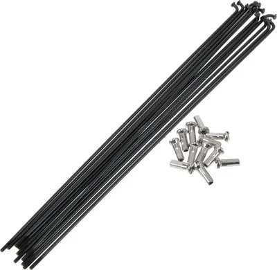 Produktbild von Fahrradspeichen 14G 213mm Länge Fahrradrad Speichen 304 Edelstahl Schwarz 1 Satz