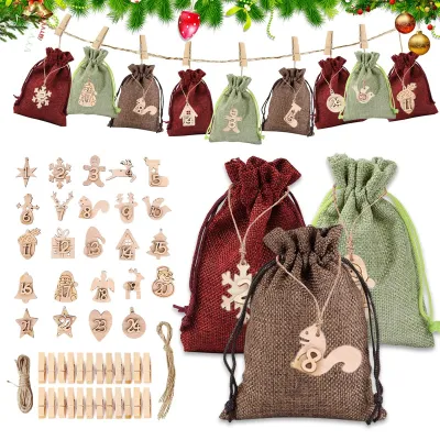 Obrázok produktu pre 24-dielna súprava na vlastnoručne vyrobený adventný kalendár na Vianoce