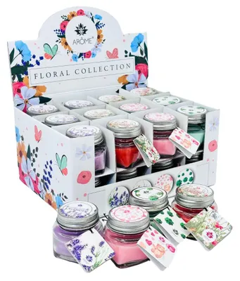 Zdjęcie produktu dla ARÔME Zestaw świec zapachowych Floral, mix 4 zapachów, 24 szt