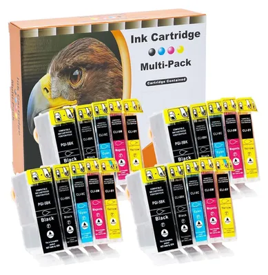 Produktbild von 20er-Set D&C Druckerpatronen kompatibel für Canon PGI-5 CLI-8 – Für Pixma iP3300, iX5000, MP600, MX850 Serien