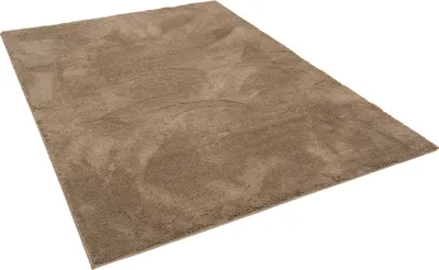 Produktbild von Luxus Super Soft Hochflor Langflor Teppich Silky Einfarbig, Größe:160x230 cm, Farbe:Taupe