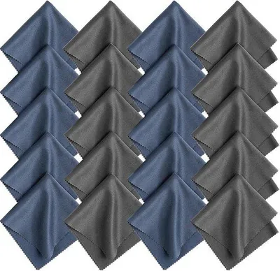 Produktbild von Mikrofasertücher für Gläser und Gläser - 20 Stück wiederverwendbare Reinigungstücher 20x20 cm