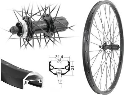 Produktbild von Bärwinkels 27,5 Zoll Hinterrad Shimano Industrielager Disc Centerlock MTB 8/9/10 fach 25-584 verstärkt bis 180kg