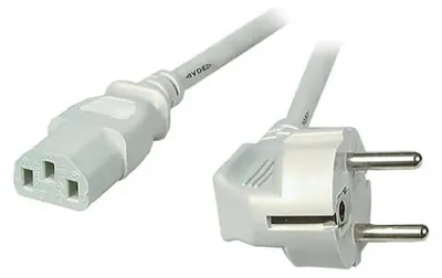 Immagine prodotto di EFB EK501.3V2 EFB Netzkabel Schutzkontakt 90°-C13 180°,grau,3.0m,3x1.00m