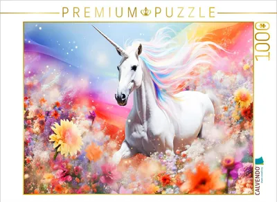 Produktbild von CALVENDO Puzzle Ein Motiv aus dem Kalender Einhorn und coole Sprüche | 1000 Teile Lege-Größe 64x48cm Foto-Puzzle für glückliche Stunden