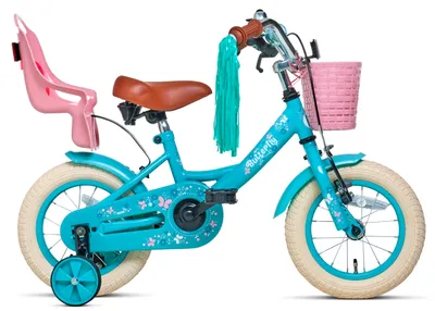 Produktbild von Nogan Butterfly Kinderfahrrad - Mädchenfahrrad - 12 Zoll - Türkis