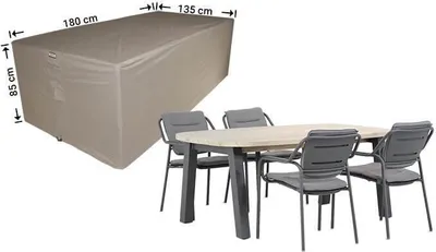 Produktbild von Raffles Covers Wetterschutz für Gartenmöbel Sitzgruppe 180 x 135 H: 85 cm | Atmungsaktiv | Wasserdicht | UV-beständig | Elastischer Kordelzug
